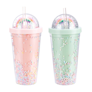 Corn Tuí Bubble Rainbow Ól Fuar Sú Tumbler Plaisteacha