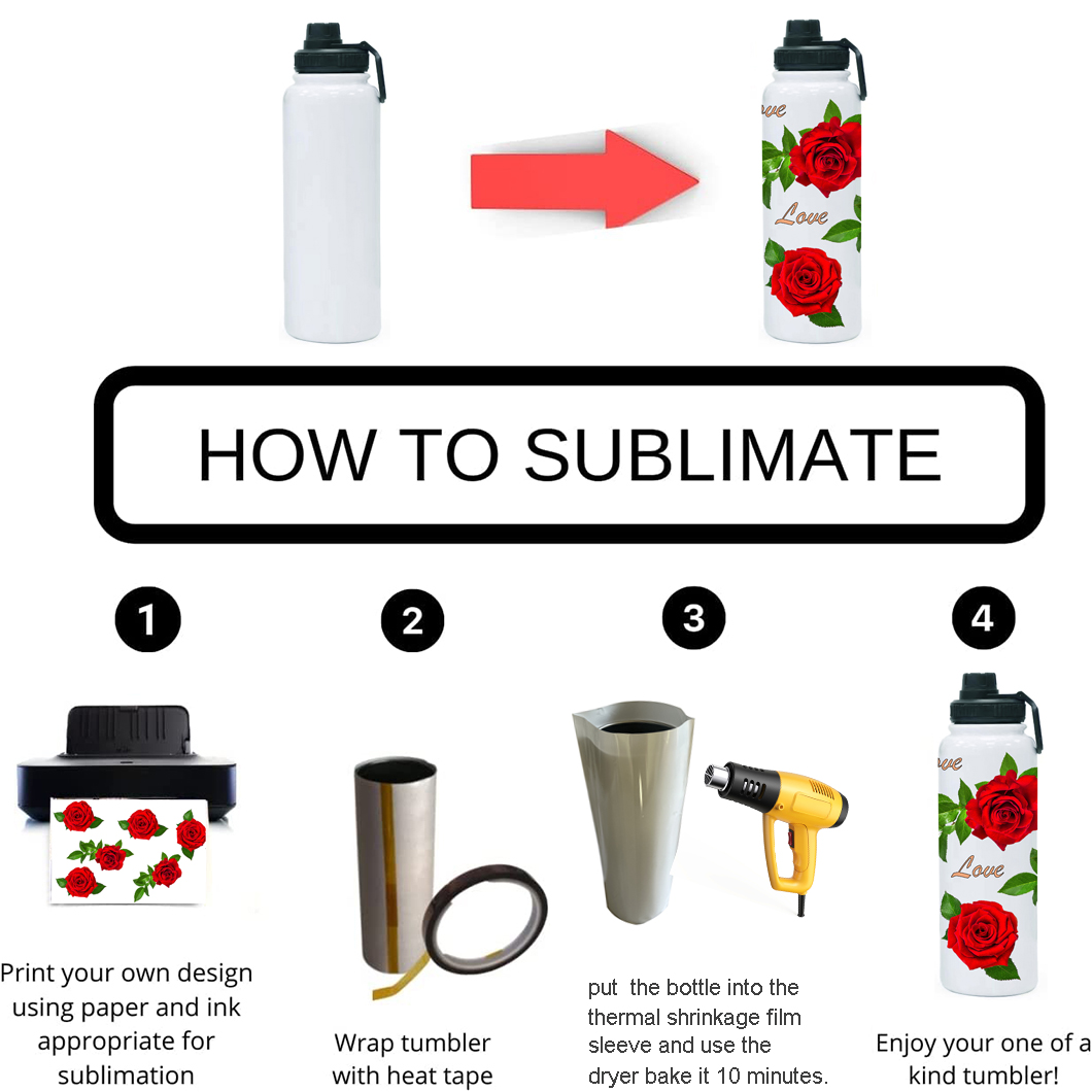 Bronntanas saincheaptha DIY sublimation buid&eacute;al uisce inslithe miotail 